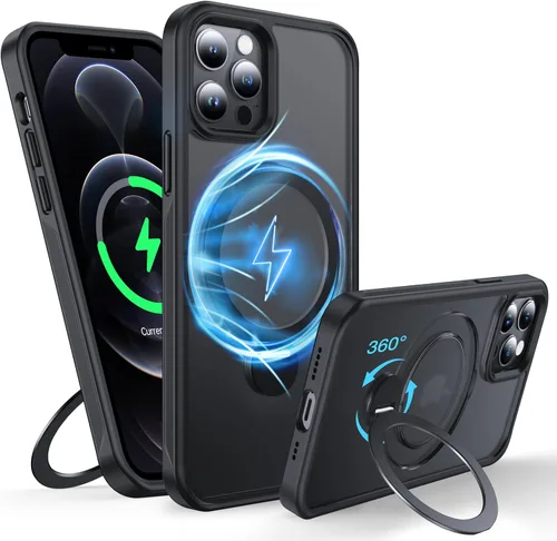 Vista 54 de [NO.1 Magnético] Funda para iPhone X (10)/Xs con carga inalámbrica MagSafe [mate translúcido] [antihuellas] [prueba de caídas de grado militar]