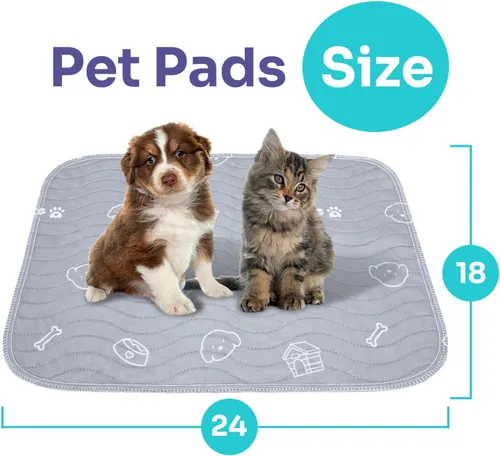 Vista 4 de 2 paquetes de almohadillas reutilizables para orina de cachorros de alta absorbencia lavables para perros, almohadillas reutilizables para orina que
