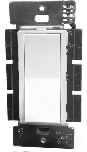 ML-WS-R3 Interruptor basculante estilo decorador de encendido/apagado, blanco, bajo voltaje (12 V, 24 V, 48 V, milivoltio) CC o CA, 2 amperios, baja