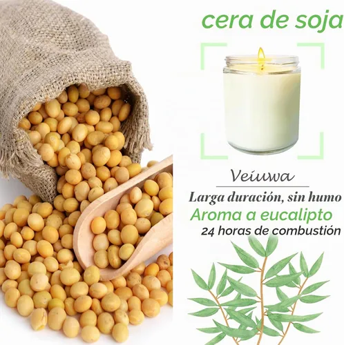 Vista 4 de 12 velas de soja de 6 onzas, juego de velas perfumadas a granel de eucalipto, velas de aromaterapia, velas perfumadas para aliviar el estrés