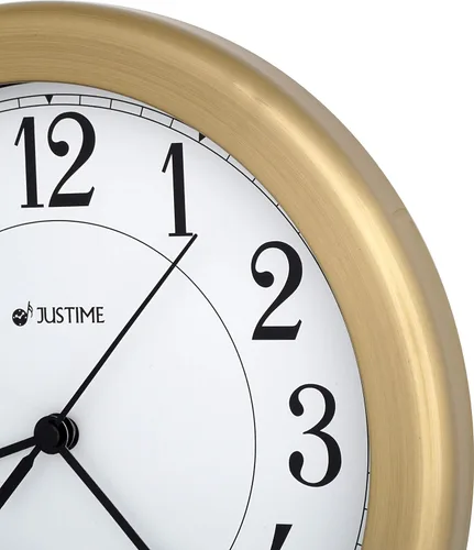 Vista 4 de JUSTIME Reloj de pared resistente al agua de 8.5 pulgadas, silencioso sin tictac, funciona con pilas, reloj analógico moderno para sala de estar