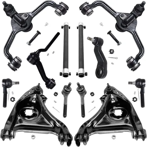 Vista 89 de Detroit Axle - Kit de suspensión de 12 piezas para Nissan Pathfinder Frontier Xterra, 4 brazos de control inferior y superior, 4 barras