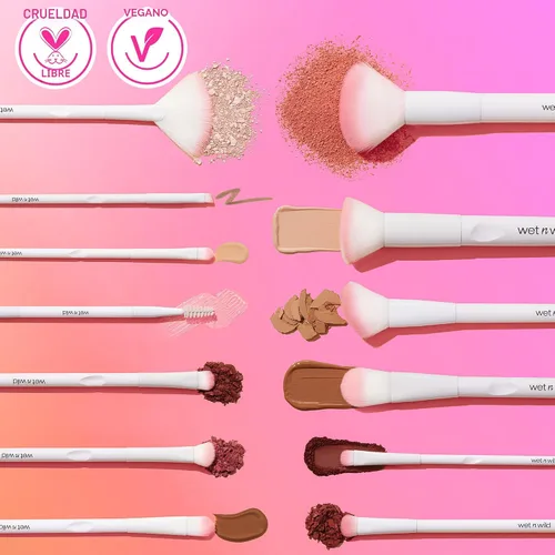 Vista 5 de wet n wild - Brocha angular para maquillaje de base, de precisión muy fina, con mango ergonómico para mezclar