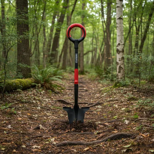 Vista 9 de Root Slayer Pala de jardín resistente RS220 con hoja dentada para excavación y eliminación de raíces, pala de acero