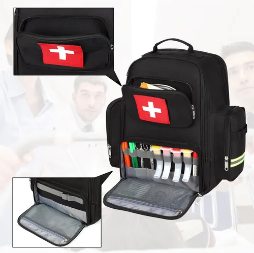 Gatycallaty Mochila de primeros auxilios médica Emt bolsa de primeros auxilios vacía Ems emergencia salud en el hogar, senderismo, trauma, viajes,