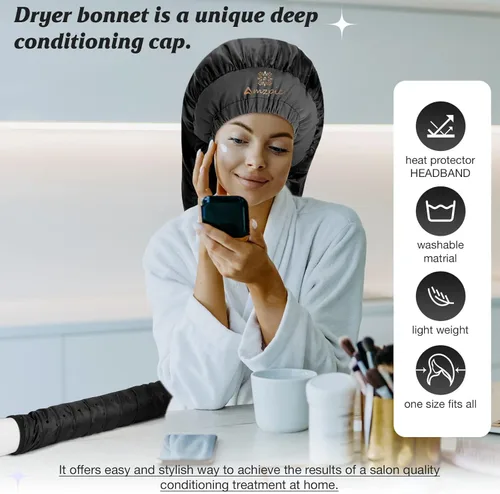 Vista 7 de Accesorio para secador de pelo – Secador de capó con diadema que reduce el calor alrededor de las orejas y el cuello, uso para peinar el cabello