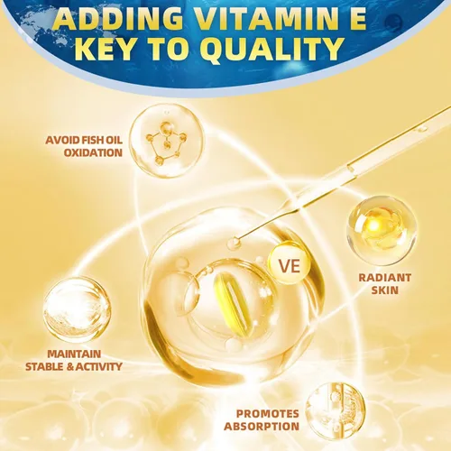 Vista 5 de Triple Omega 3-6-9 Aceite de pescado 2000 mg con vitamina E - Suplemento de ácidos grasos EPA y DHA - Apoya la salud del corazón, el cerebro