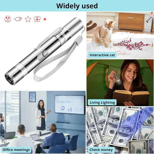 Vista 8 de Waputne Juguete para gatos de interior, juguetes recargables por USB con 7 patrones ajustables, juguetes interactivos de persecución para gatos