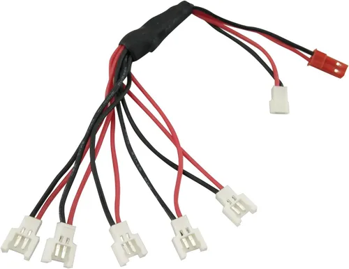 Vista 2 de sea jump 7.4V 400mAh polímero de litio RC Quadcopter batería (5PCS) con una línea de conversión 5 en 2 para DM007