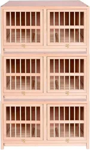 Vista 12 de Jaula para pájaros de madera maciza de gran tamaño, caja nido de paloma interior con bandeja extraíble, fácil de limpiar, necesita instalar