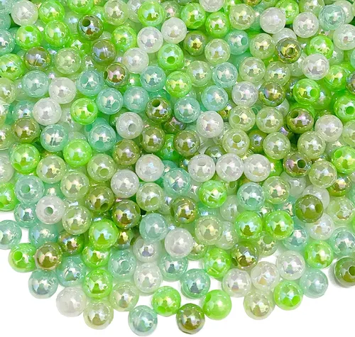 Vista 7 de 800 cuentas de perlas de 0.236 pulgadas (0.236 in), perlas redondas a granel para pulseras, collares, joyería, manualidades, costura, decoración