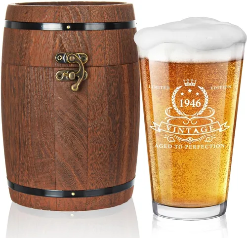Vista 10 de LIGHTEN LIFE Regalos de 21 cumpleaños para él, 16 onzas, vaso de cerveza 2005 en caja de barril, regalos de vidrio de cerveza de 21 cumpleaños, vaso