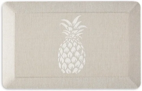 Vista 12 de Martha Stewart Aloha Modern - Tapete de cocina con infusión de aire antifatiga con diseño de piña, gris, 19.6 x 32 pulgadas