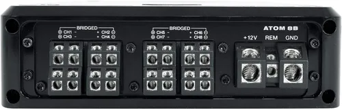 Vista 7 de Rockville Atom 8B 3500W Peak/880W RMS Amplificador marino de 8 canales, Bluetooth con emparejamiento automático, cruce ajustable, pantalla