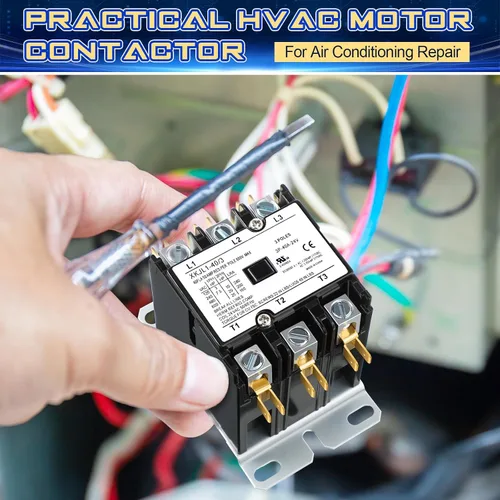Vista 6 de Dreyoo Contactor de motor HVAC, 3 polos, 40 amperios, compresor de condensador de aire acondicionado, relés de repuesto compatibles con C230B, aire
