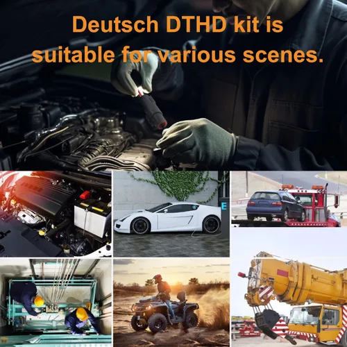 Vista 6 de JRready 6 pares de conectores Deutsch de 1 pin, ST6287-0106 IP67, impermeable, DTHD, conector de un solo pin para aplicaciones de alta resistencia