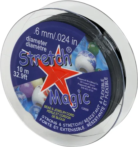 Vista 14 de Stretch Magic Hilo elástico para cuentas – Color transparente, 0.6 mm de diámetro, 10 metros (32 pies) - Fácil de anudar, hilo fuerte y elástico