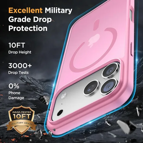 Vista 455 de Miracase - Funda magnética para iPhone 13 de 6.1 pulgadas (compatible con MagSafe) (con 2 protectores de pantalla), protección de grado militar