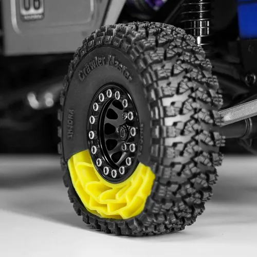 Vista 7 de INJORA 1.0 Insertos de goma de silicona y neumáticos todo terreno S5 para TRX4M SCX24 1/18 1/24 Auto de control remoto de oruga de mejora