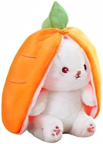 Vista 10 de Muñeca de conejo intercambiable, linda muñeca de conejo, zanahoria se convierte en muñeca de conejofresa se convierte en muñeca de conejo, juguetes