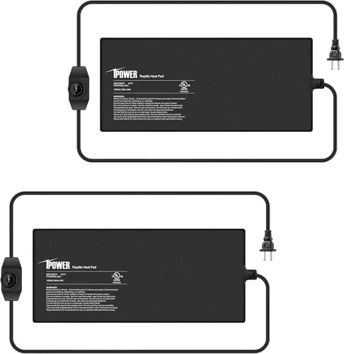 Vista 25 de iPower Alfombrilla térmica de reptiles de 4 x 7 pulgadas con perilla de control de temperatura ajustable, termómetro digital LCD para acuario