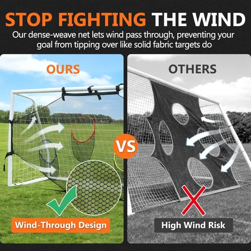 Vista 3 de Soccer Goal Target Net【ONLY NET】Equipment Training Soccer Net Practice Soccer Accuracy Target Large Backyard Game Goal Football Youth Rebounder Goal