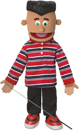 José de 25 pulgadas, niño hispano, cuerpo completo, marioneta estilo ventrílocuo