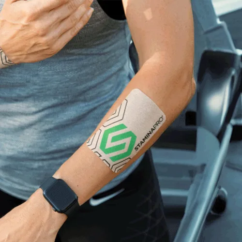 Vista 4 de STAMINAPRO Parche adhesivo atlético resistente al agua, alivio electrocéutico, comodidad activa versátil, larga duración, espalda, articulaciones