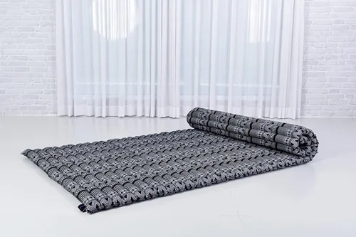 Vista 599 de Leewadee colchón tailandés enrollable para cama de invitados, tapete de yoga, para masaje tailandés, ecológico, orgánico y natural.
