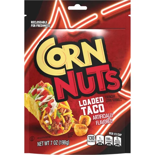 Vista 8 de CORN NUTS Chile Picante con Limon - Granos de maíz saborizados, aperitivo de maíz crujiente, caja de aperitivos, paquetes variados, alimentos