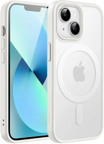 Vista 7 de JETech Funda magnética para iPhone 13 Mini de 5.4 pulgadas, compatible con MagSafe, translúcida mate, delgada, a prueba de golpes, color rosa tiza