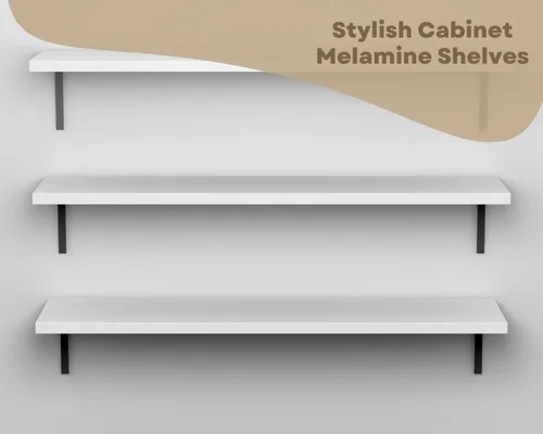 Vista 5 de B&B HARDWARE Estantes para gabinete, melamina de 1/2 pulgadas de grosor, espacio de organización personalizado con elegantes estantes de melamina