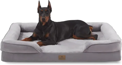Vista 38 de Bedfolks Cama ortopédica para perros extra pequeña, sofá cama impermeable para perros y gatos pequeños, sofá cama de espuma de huevo para mascotas