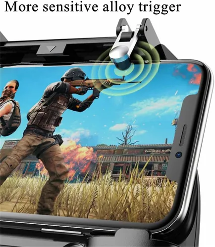 Vista 9 de COOBILE Controlador de juego móvil para PUBG Mobile Controller L1R1 Mobile Game Trigger Joystick Gamepad para teléfono iOS y Android de 4 a 6.5