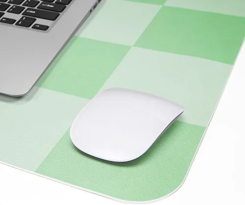 Vista 4 de Alfombrilla antideslizante e impermeable de piel sintética para mouse y escritorio, fácil de limpiar, para el trabajo, el hogar, decoración