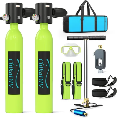 Vista 12 de Mini tanque de buceo, tanque de buceo portátil de 0.5 litros hasta 10 minutos, botella de poni reutilizable tanque pulmonar 3000 PSI presión máxima