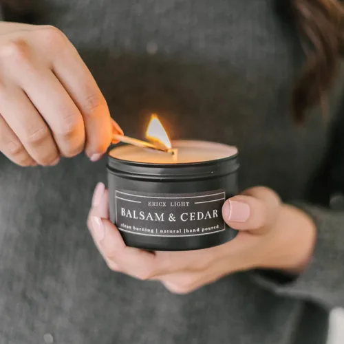 Vista 6 de EricX Light Lata de vela de 24 piezas, 8 oz, para la fabricación de velas, negro