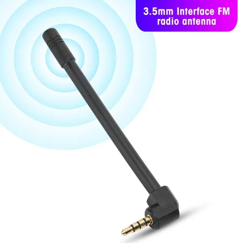 Vista 3 de Antena externa de radio universal, antena de radio de interfaz de 0.138 in, antena de recepción de audio al aire libre de ángulo recto de 90 grados