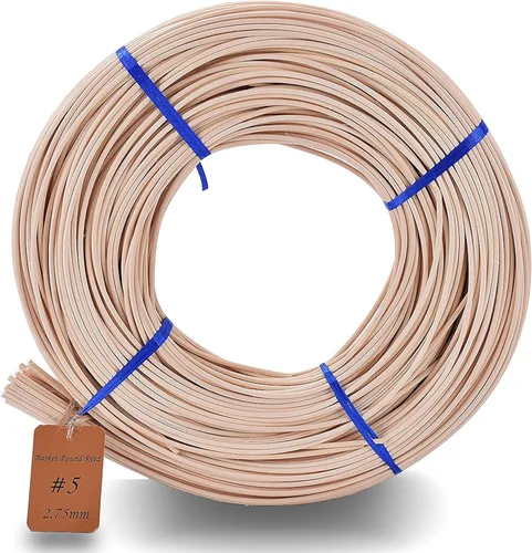 Vista 10 de Cesta redonda de caña #2 de 0.069 in de bobina de 1 libra, caña de tejer para hacer sillas y tejer de mimbre, suministros de fabricación de muebles