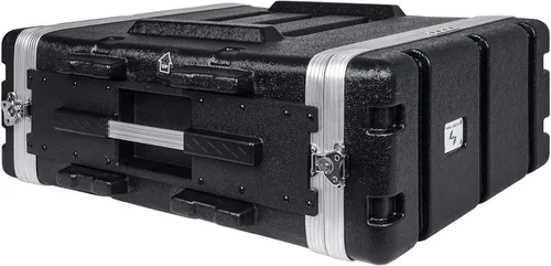 Vista 2 de Sound Town Caja de rack/bolsa de viaje ligera para DJ PA de 4U con construcción de ABS, profundidad de 48 cm y cierres resistentes (STRC-A4U)