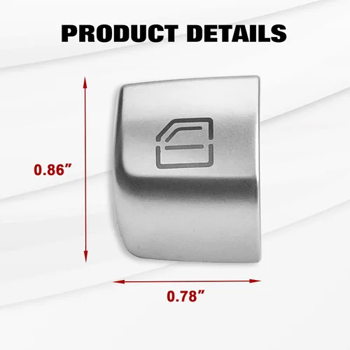 Vista 5 de x xotic tech Tapa de repuesto para interruptor maestro de elevalunas de automóvil, color plateado, compatible con Mercedes Benz C E S GLC Clase W205