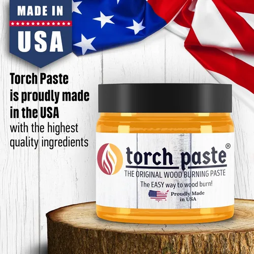 Vista 2 de Torch Paste - La pasta original para quemar madera Fabricada en EE. UU. Pasta no tóxica activada por calor para manualidades y grabado