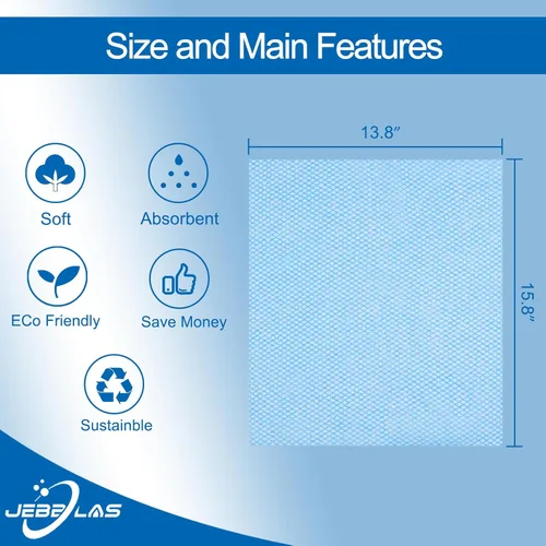 Vista 3 de JEBBLAS Toallas de limpieza desechables, paños de cocina y paños de cocina, toallas reutilizables, toallitas de limpieza prácticas, 50