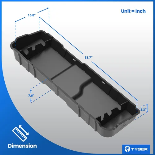 Vista 5 de Tyger Auto Caja de almacenamiento para debajo del asiento compatible con Chevy Silverado GMC Sierra 1500 2007-2013; 2007-2014 2500 3500HD Crew Cab