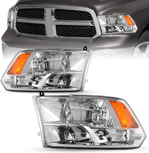 Vista 10 de SOCKIR Conjunto de faros delanteros Quad para camioneta Compatible con Dodge Ram 1500 2009-2018/Dodge Ram 2500 3500 2010-2018 Reemplazo OE