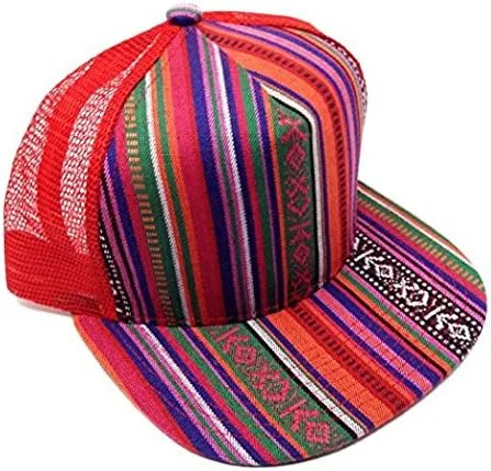 Vista 2 de Crown Flat Bill - Gorra de malla para camionero, estampados mixtos