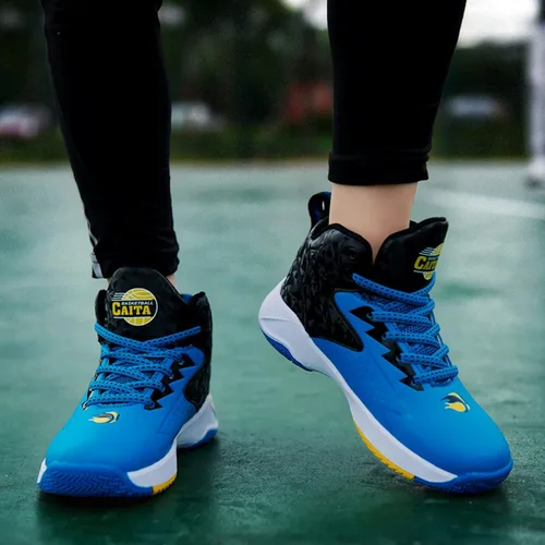 Vista 7 de zapatos de baloncesto deportivos antideslizantes para niños nuevos