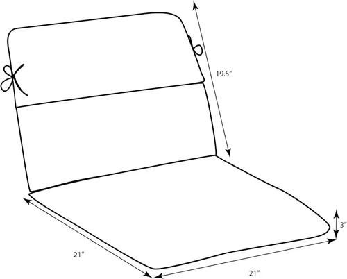 Vista 4 de Pillow Perfect - Cojín de apoyo lumbar modelo Lois Vapor para exterioresinteriores