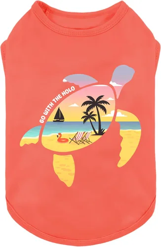 Vista 12 de Fitwarm Love at First Sniff - Camisa de verano para perro, camiseta divertida, algodón ligero y transpirable, color rojo, talla S