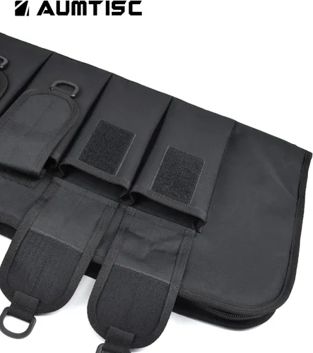 Vista 4 de AUMTISC Funda táctica suave para pistola, bolsa de transporte para rifle con 5 bolsas y correa de hombro ajustable, 38/42 pulgadas